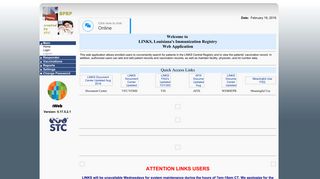 LINKS-Main Page - LINKS, Louisiana's Immunization Registry Web ...
