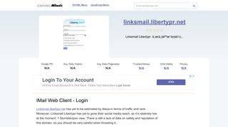 Linksmail.libertypr.net website. IMail Web Client - Login.