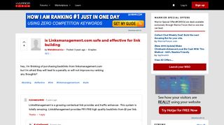 is Linksmanagement.com safe and effective for link building ...