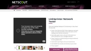 LinkSprinter Network Tester | Ethernet Tester | NETSCOUT