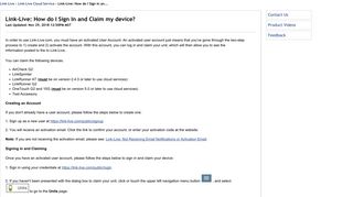 | Link-Live: How do I Sign In and Claim my... - Customer service software