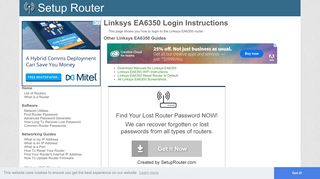 How to Login to the Linksys EA6350 - SetupRouter
