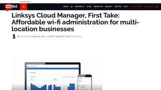 Linksys Cloud Manager, First Take: Affordable wi-fi administration for ...