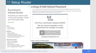 Linksys E1200 Default Password - SetupRouter