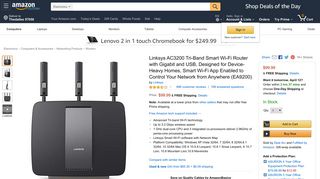 Amazon.com: Linksys AC3200 Tri-Band Smart Wi-Fi Router with ...