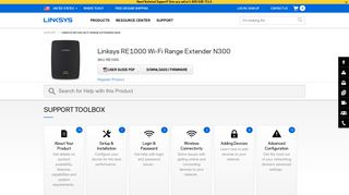 Linksys Official Support - Linksys RE1000 Wi-Fi Range Extender N300
