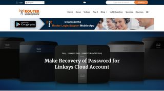 Make Recovery of Password for Linksys Cloud Account - Router Login ...