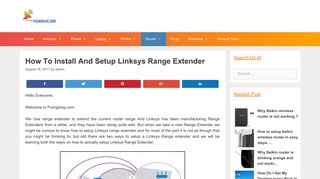How to install and Setup Linksys Range Extender | Fixingblog.com