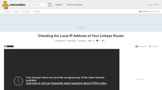 Checking the Local IP Address of Your Linksys Router - Instructables
