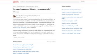 How to access my Linksys router remotely - Quora