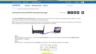 Linksys Official Support - Accessing the Linksys WCG200's web-based ...