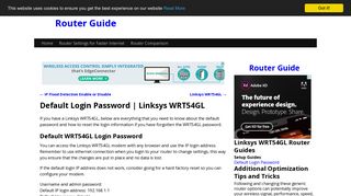 Default Login Password | Linksys WRT54GL | Router Guide