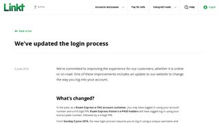 We've updated the login process - Linkt