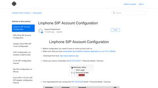 Linphone SIP Account Configuration – Australian Phone Company