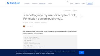 I cannot login to my user directly from SSH, `Permission denied ...
