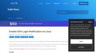 Enable SSH Login Notification on Linux - Vultr.com