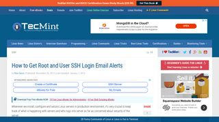 How to Get Root and User SSH Login Email Alerts - Tecmint