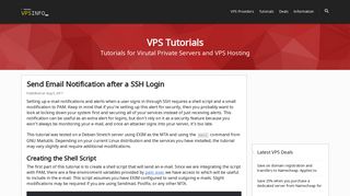 Send Email Notification after a SSH Login - VPS Info