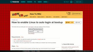 How to enable Linux to auto login at bootup | How To Wiki | FANDOM ...
