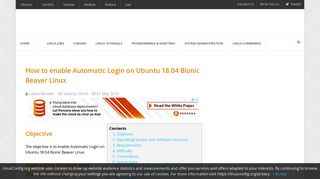 How to enable Automatic Login on Ubuntu 18.04 Bionic Beaver Linux ...