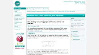 Web Hosting - Linux: Logging in to the Linux cPanel web interface ...