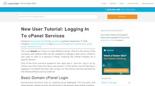 New User Tutorial: Logging In To cPanel Services | Liquid Web ...