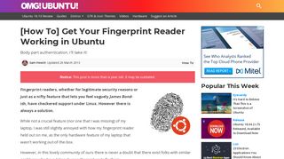 [How To] Get Your Fingerprint Reader Working in Ubuntu - OMG ...