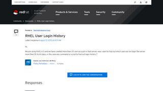 RHEL User Login History - Red Hat Customer Portal