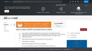 How to test a LDAP connection from a client - Server Fault