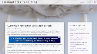 Customize Your Linux Mint Login Screen! | RainingForks Tech Blog