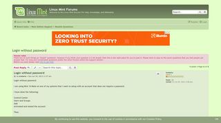 Login without password - Linux Mint Forums