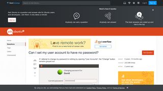 Can I set my user account to have no password? - Ask Ubuntu