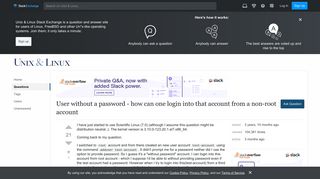 sudo - User without a password - how can one login into that ...