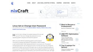 Linux Set or Change User Password - nixCraft