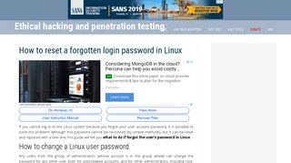 How to reset a forgotten login password in Linux - Ethical hacking and ...