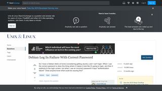 login - Debian Log In Failure With Correct Password - Unix & Linux ...