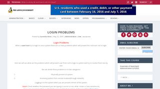 Login Problems - The Linux Juggernaut