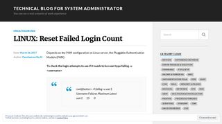 LINUX: Reset Failed Login Count – Technical Blog for System ...