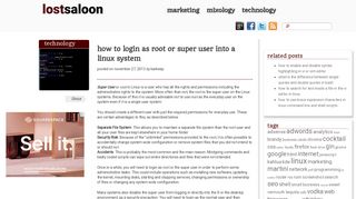 how to login as root or super user into a linux system – lost saloon