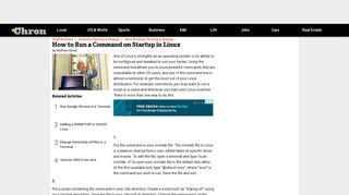 How to Run a Command on Startup in Linux | Chron.com