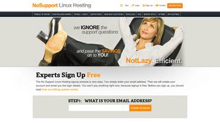 Sign Up - No Support Linux Hosting - cPanel Powered Linux Web ...