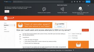 security - How can I audit users and access attempts to SSH on my ...