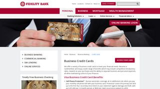 Fidelity Bank - Fidelity Bank Business Credit Cards