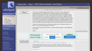 Debt Collector Payment - Lion Finance - Finance - Whirlpool Forums