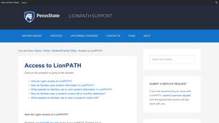Access to LionPATH - Penn State