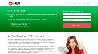 Lion Loans Login - Lion Loans