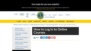How to Log In to Online Courses - Lions Clubs International