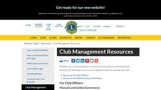 Club Management Resources - Lions Clubs International