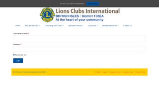 Login - Lions Clubs District 105EA