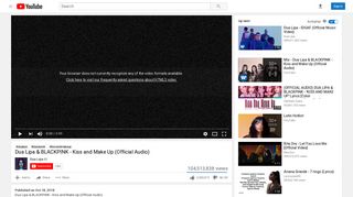 Dua Lipa & BLACKPINK - Kiss and Make Up (Official Audio) - YouTube